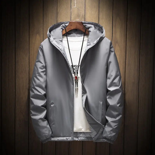 Men Plus Size Black Cotton Padded Hoodie Jacket