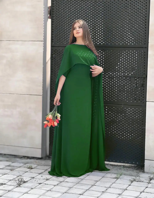 2 Pcs Women's Stitched Chiffon Plain Maxi