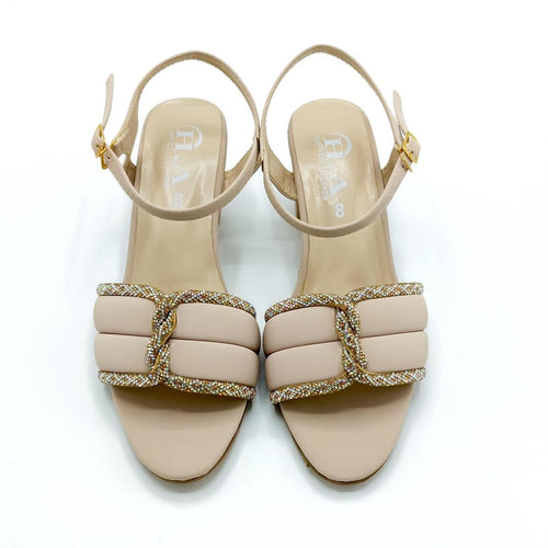 Ivory Rhinestone Heels Patent Leather Wedding Office