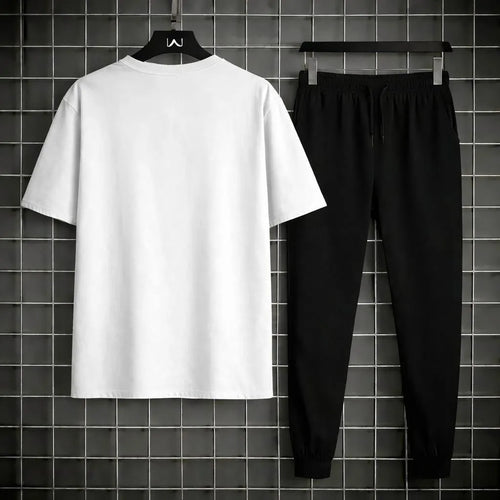 BMW Printed Track Suit White Black Men Polyester