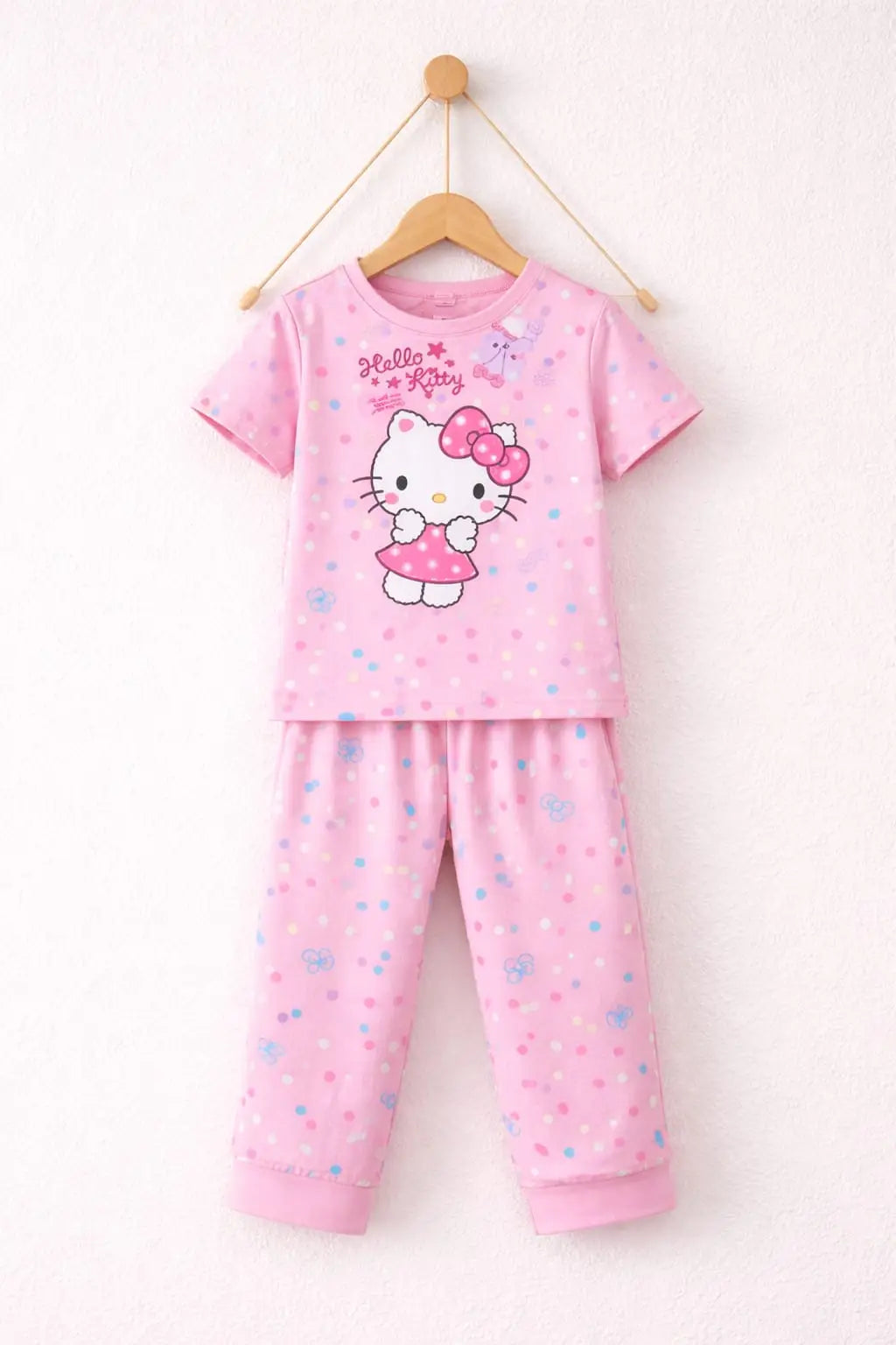 2 Pcs Girl's Stitched Jersey Printed Night Suit