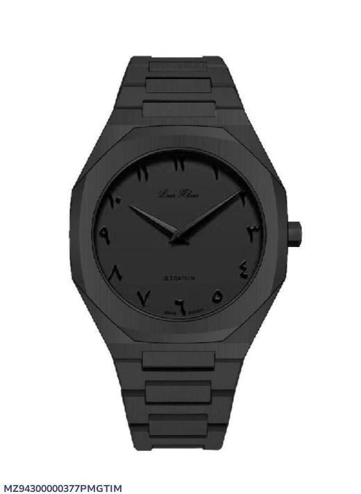 Black Luxury Watch for Men Water Resistant Stainless Steel