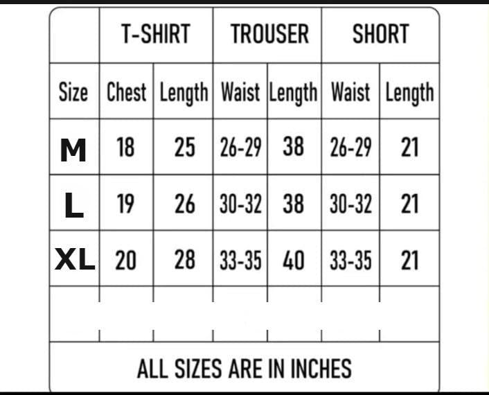 Men Black Lion Printed Cotton Track Suit 2Pcs