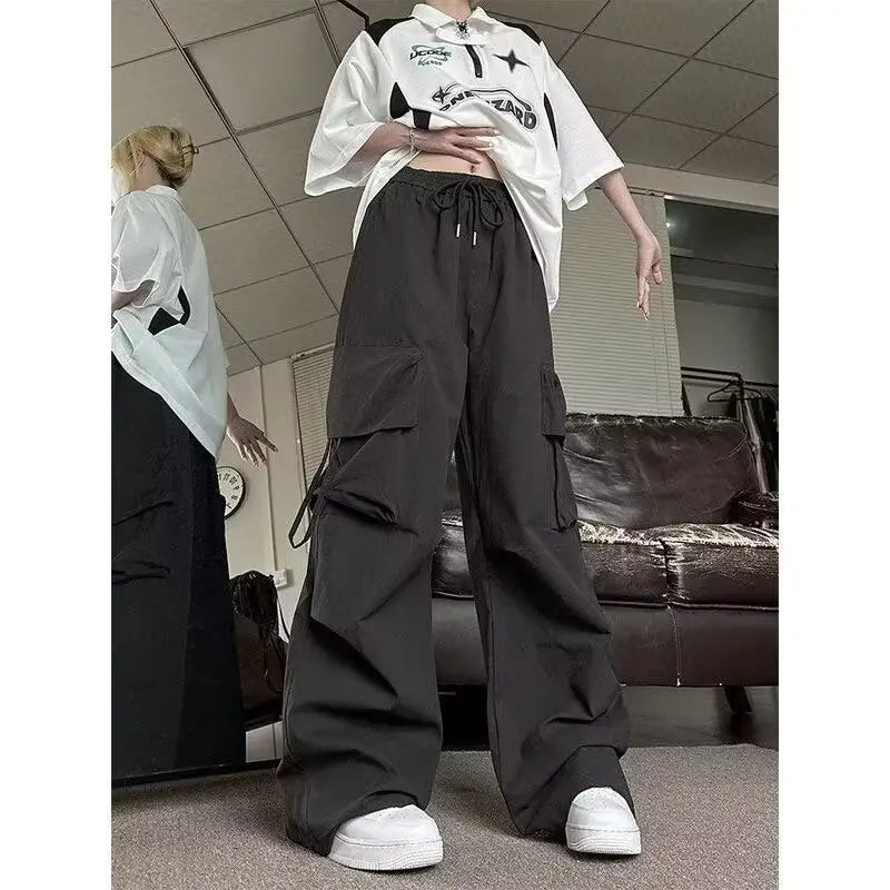 Women Apricot High-Waisted Loose Wide-Leg Jeans Autumn