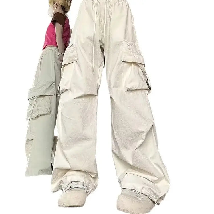 Women Apricot High-Waisted Loose Wide-Leg Jeans Autumn