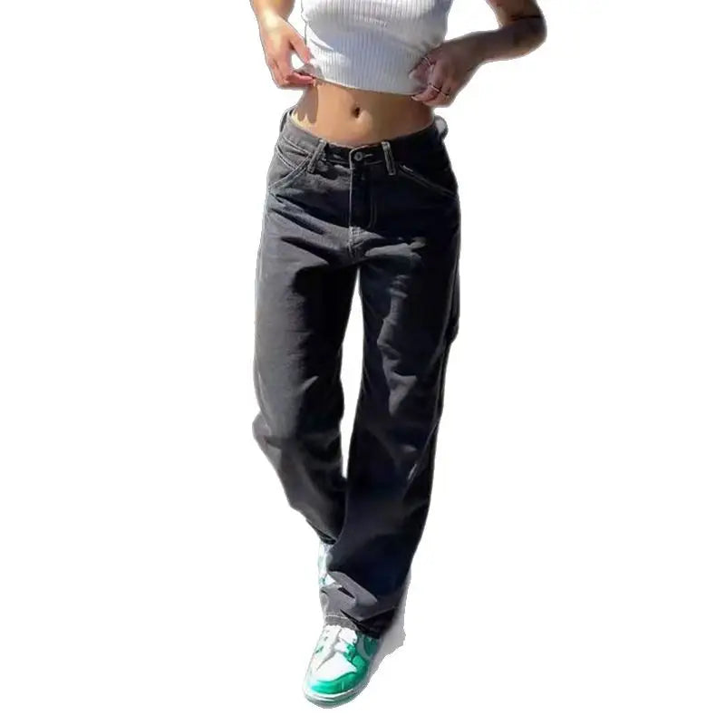 Men Slim Straight Leg Jeans Cotton Washed Pakistan