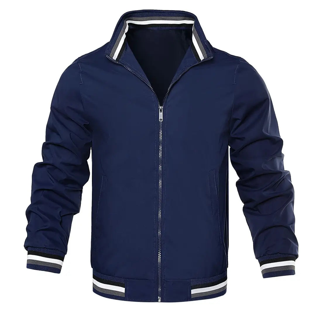 Men Black Casual Zipper Jacket Winter Stylish