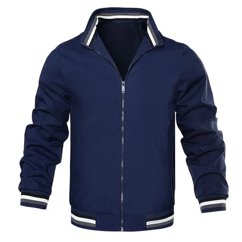 Men Black Casual Zipper Jacket Winter Stylish