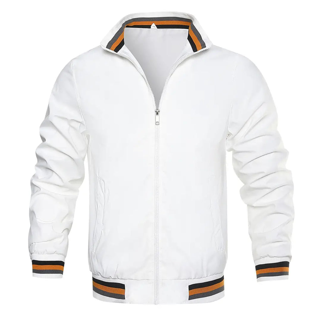 Men Black Casual Zipper Jacket Winter Stylish