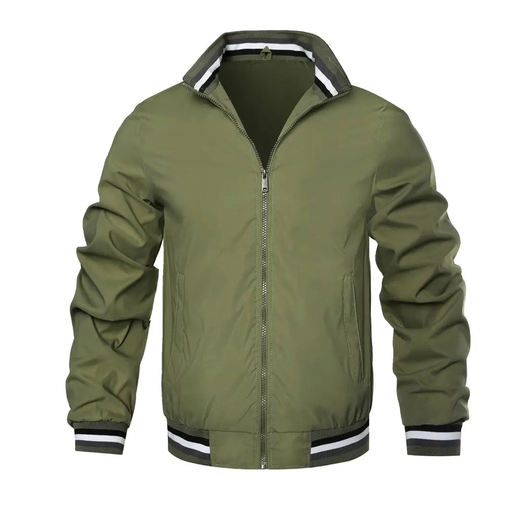 Men Black Casual Zipper Jacket Winter Stylish