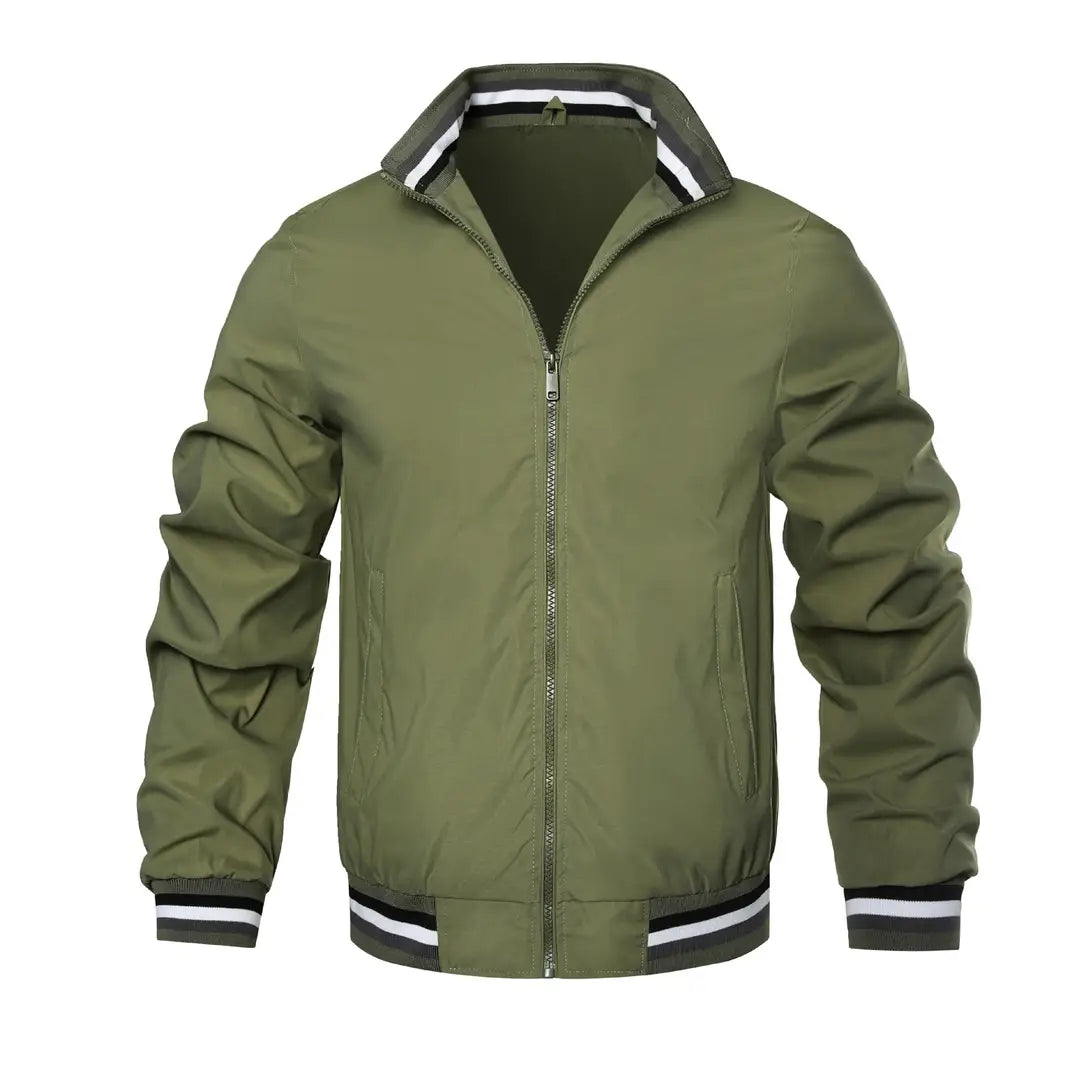Men Black Casual Zipper Jacket Winter Stylish