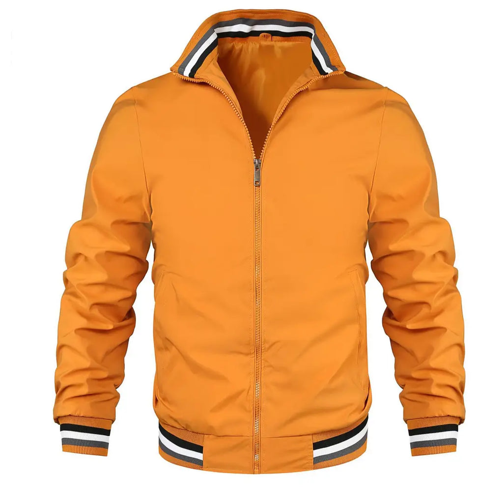 Men Black Casual Zipper Jacket Winter Stylish