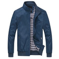 Men's Blue Loose Fit Autumn Jacket Plus Size