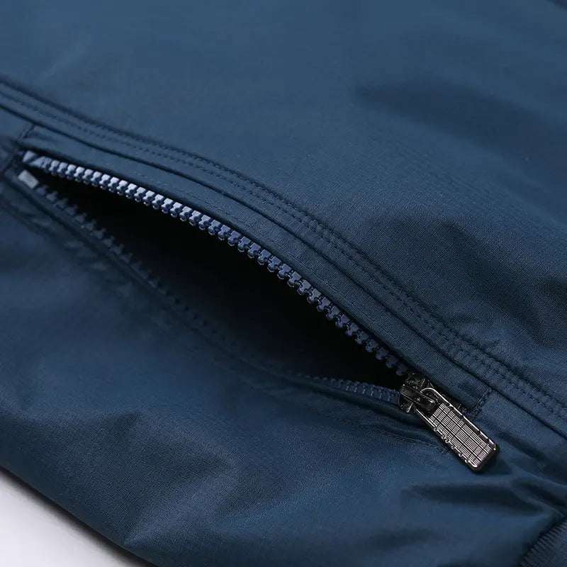 Men's Blue Loose Fit Autumn Jacket Plus Size