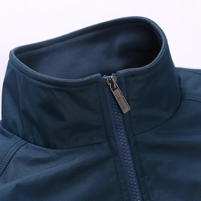 Men's Blue Loose Fit Autumn Jacket Plus Size