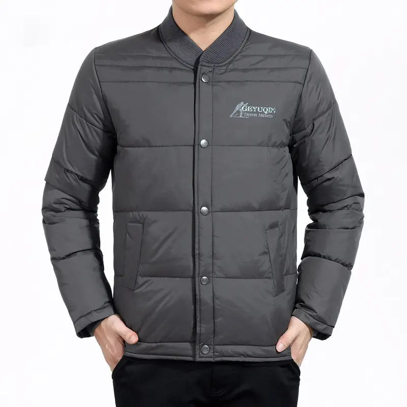 Men Navy Down Jacket Thickened Autumn Winter Plus Size