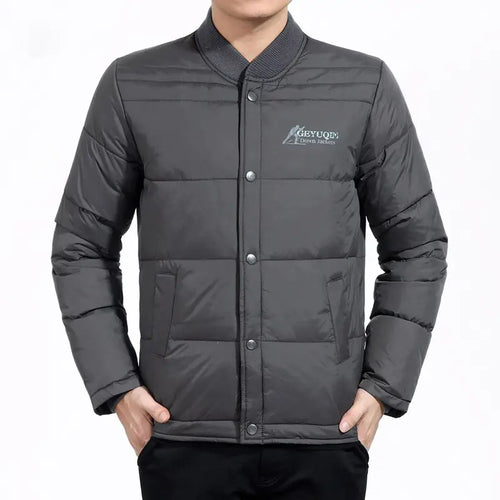 Men Navy Down Jacket Thickened Autumn Winter Plus Size