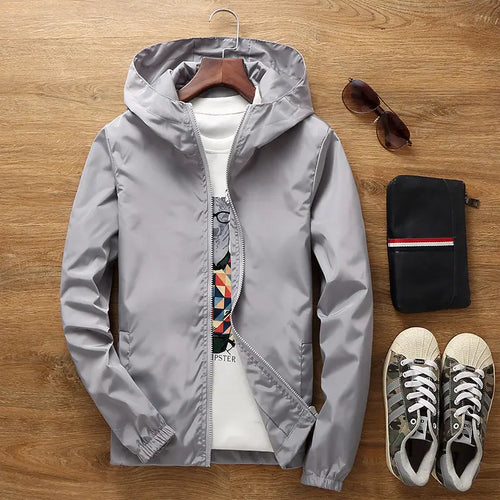 Men's Casual Windbreaker Jacket Large Size Spring Fall