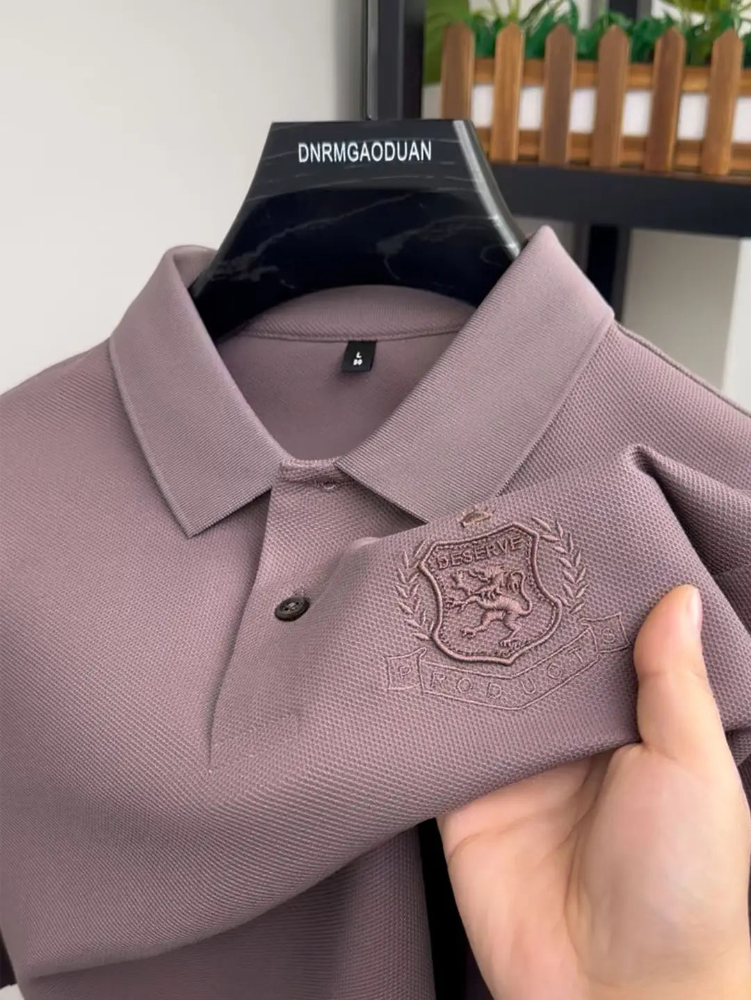 Olive Green Men's Casual Polo Shirt Plus Size Breathable