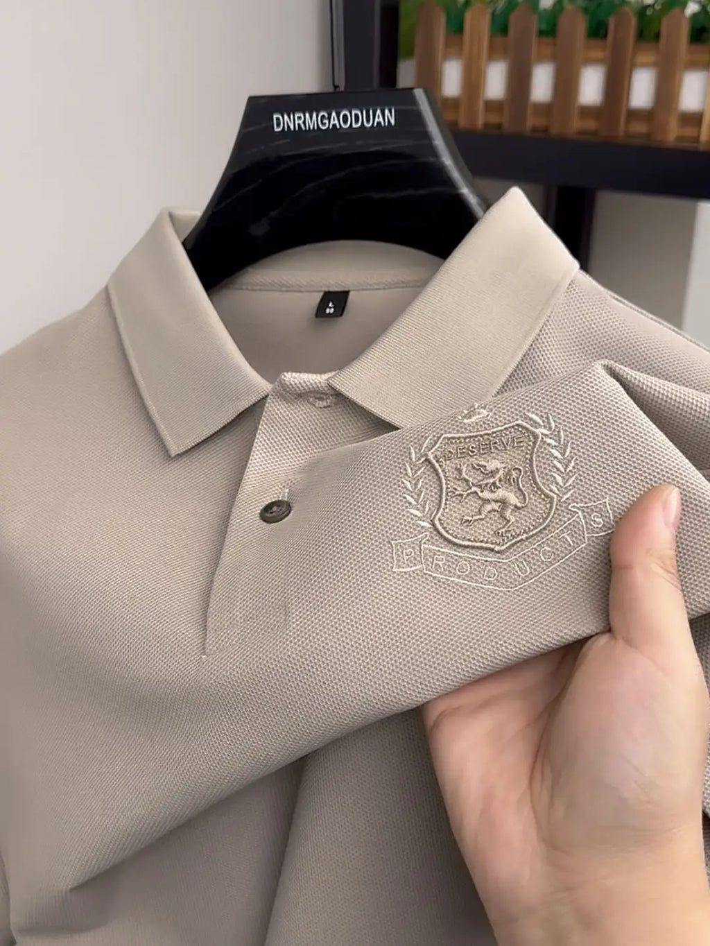 Olive Green Men's Casual Polo Shirt Plus Size Breathable