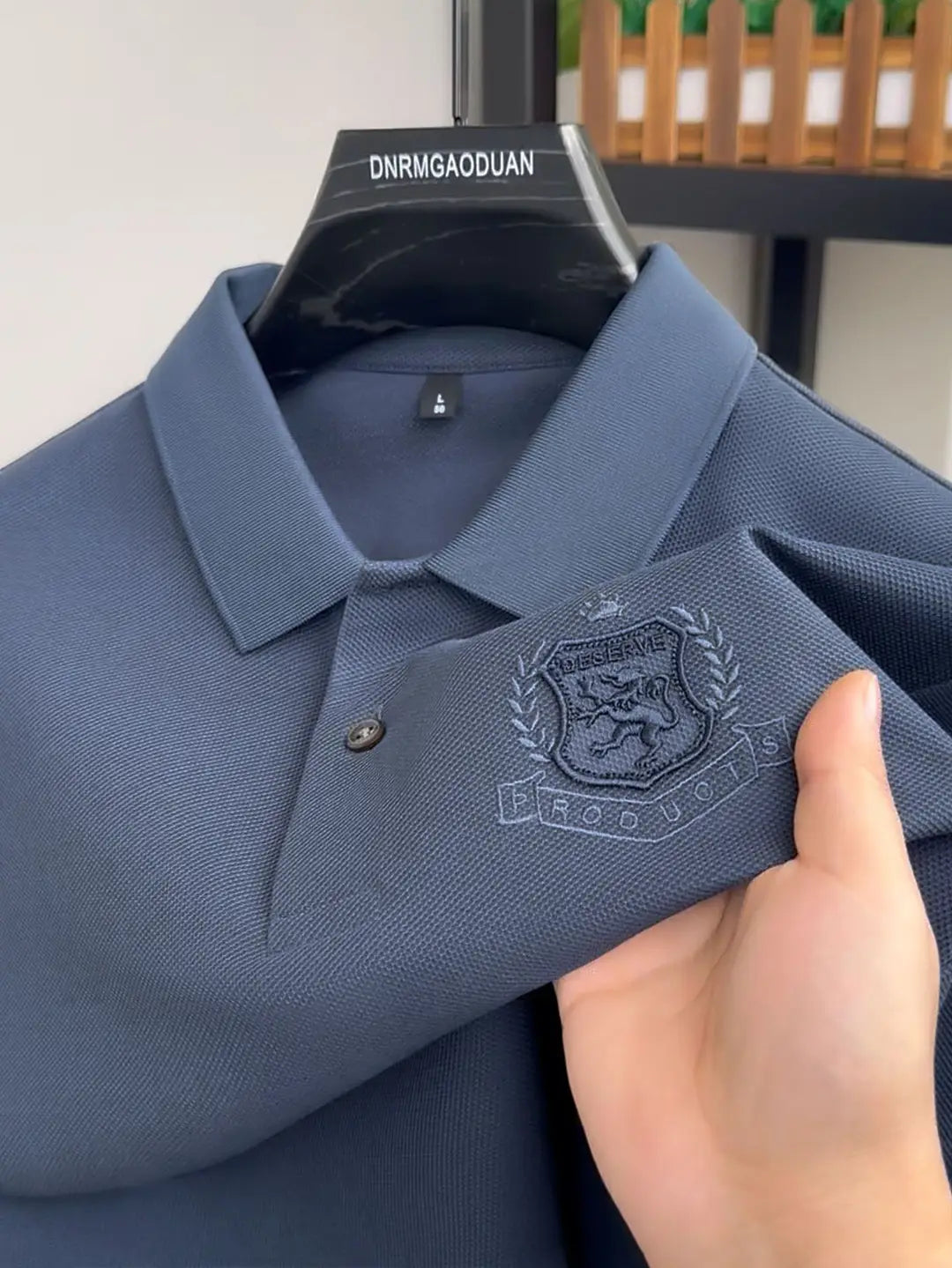 Olive Green Men's Casual Polo Shirt Plus Size Breathable