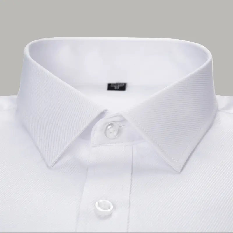 Men Slim Fit White Cotton Business Shirt