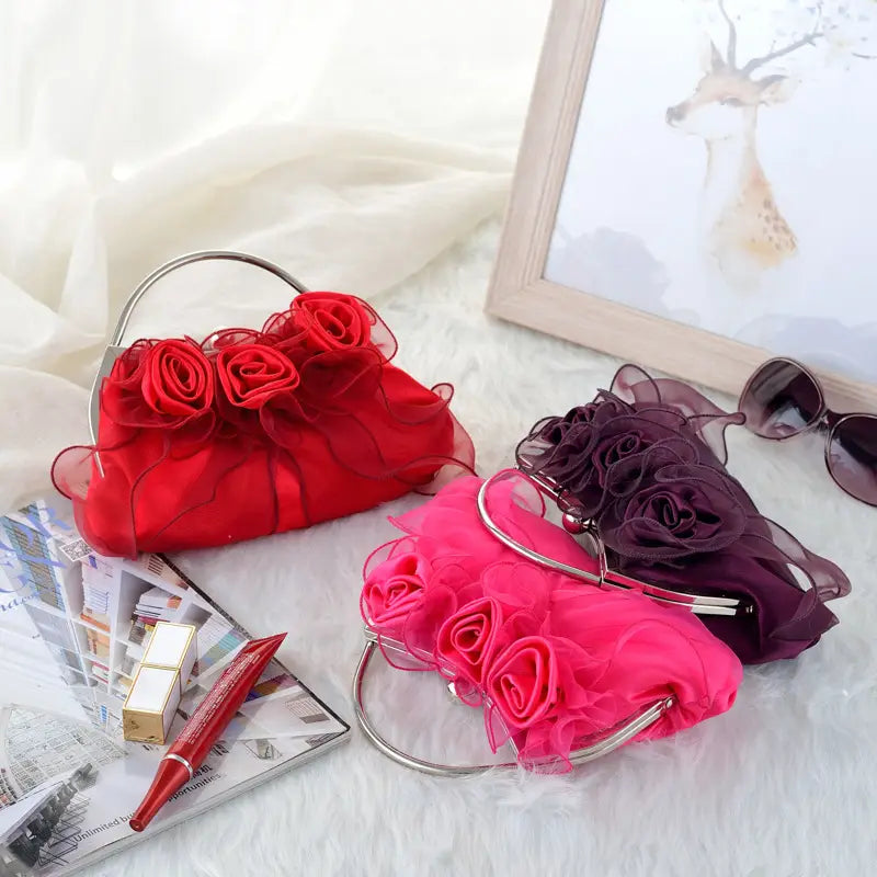White Rose Handbag for Weddings Parties Pakistan