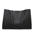 Black Rhombus Chain Shoulder Bag for Women