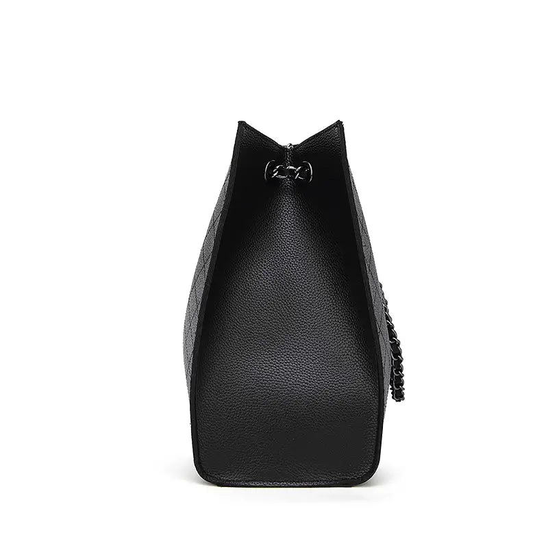 Black Rhombus Chain Shoulder Bag for Women
