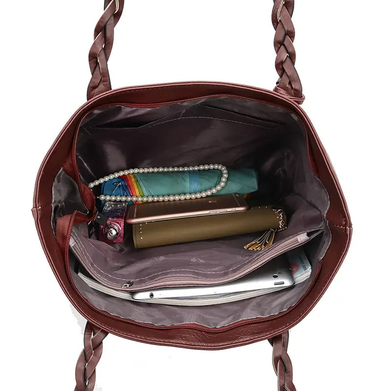Women's Brown Tassel Shoulder Bag Premium Quality