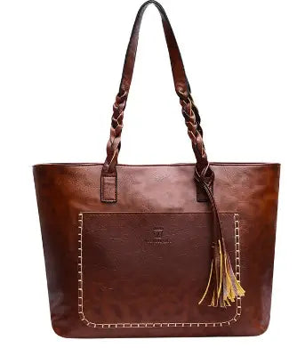 Women's Brown Tassel Shoulder Bag Premium Quality
