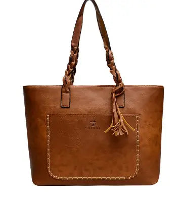Women's Brown Tassel Shoulder Bag Premium Quality