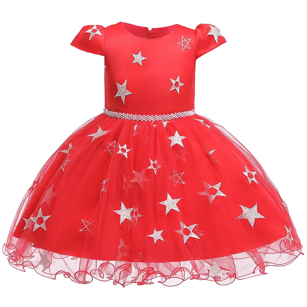Kids Purple Starry Witch Dress Halloween Party Costume