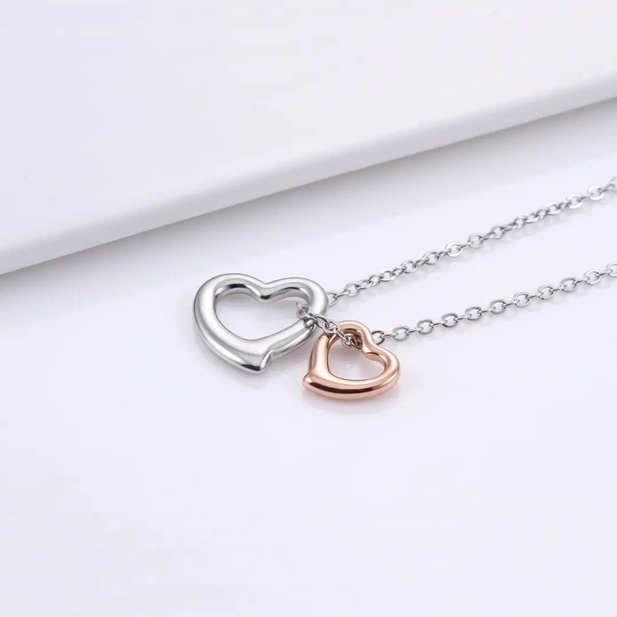 Stainless Steel Heart Necklace for Women Daily Wear Fashion Jewelry