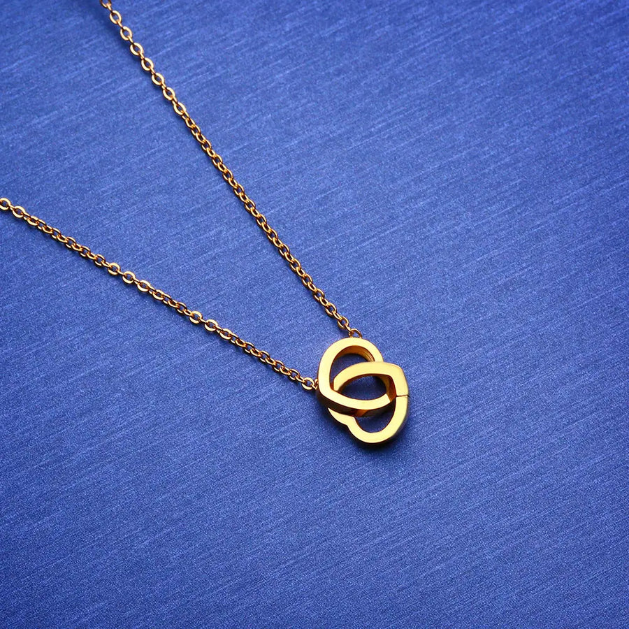 Stainless Steel Heart Necklace for Women Daily Wear Fashion Jewelry