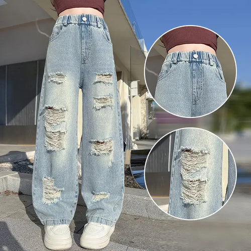 Korean Style Ripped Jeans