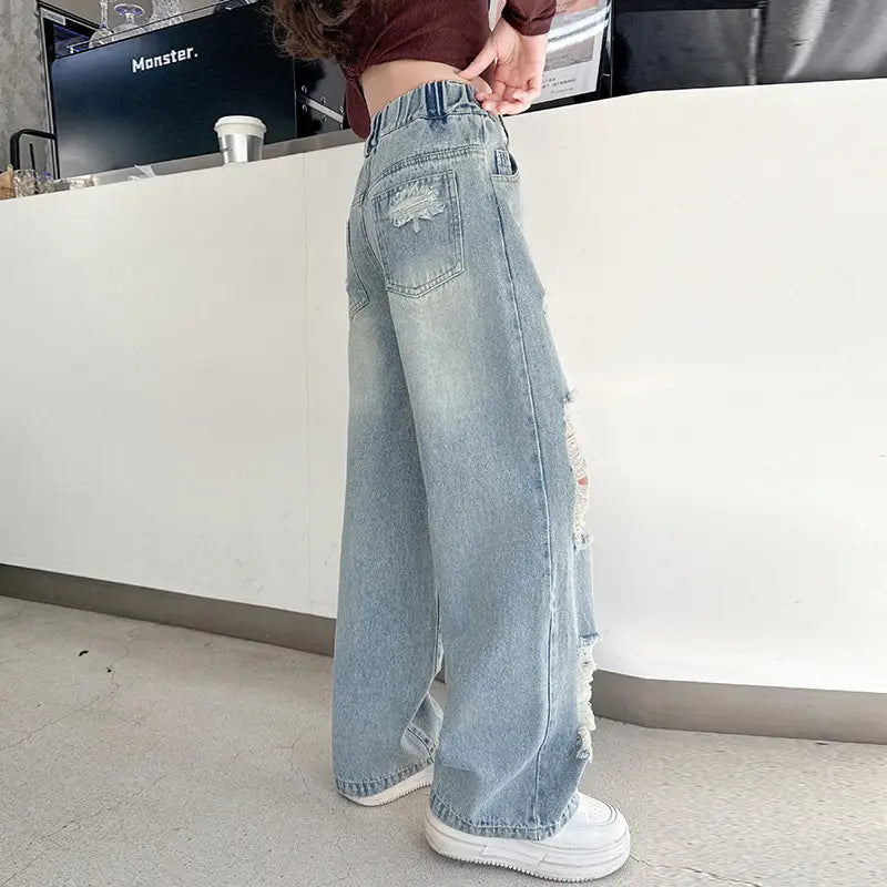 Korean Style Ripped Jeans