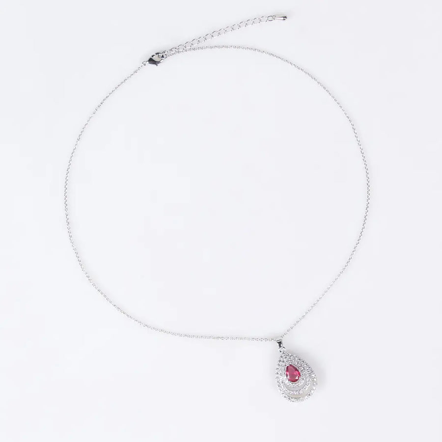 Multi-Layer Hollow Water Drop Earrings Necklace Set for Women