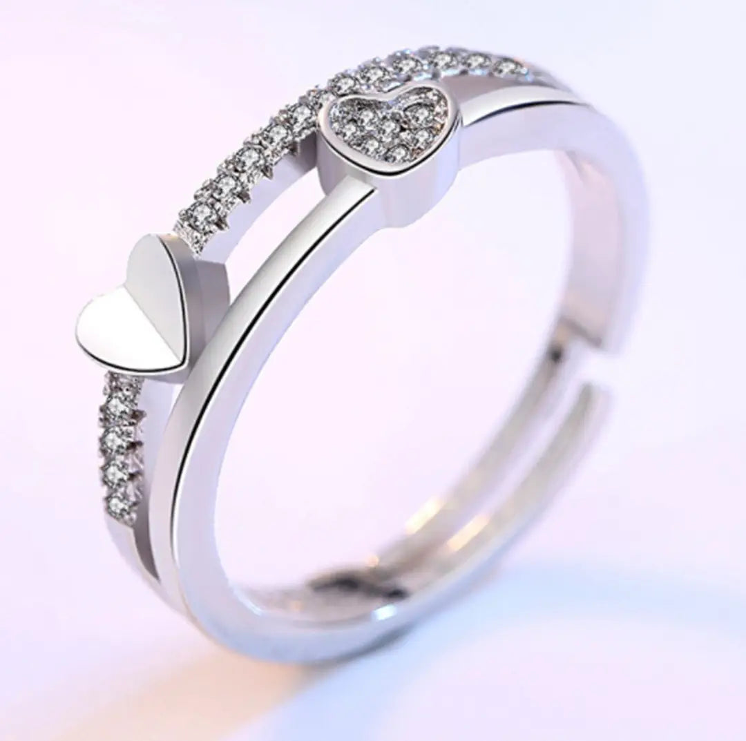 Korean Style Double Layer Couple Ring for Women