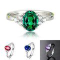 Women Retro Green Jasper Diamond Ring Adjustable Opening