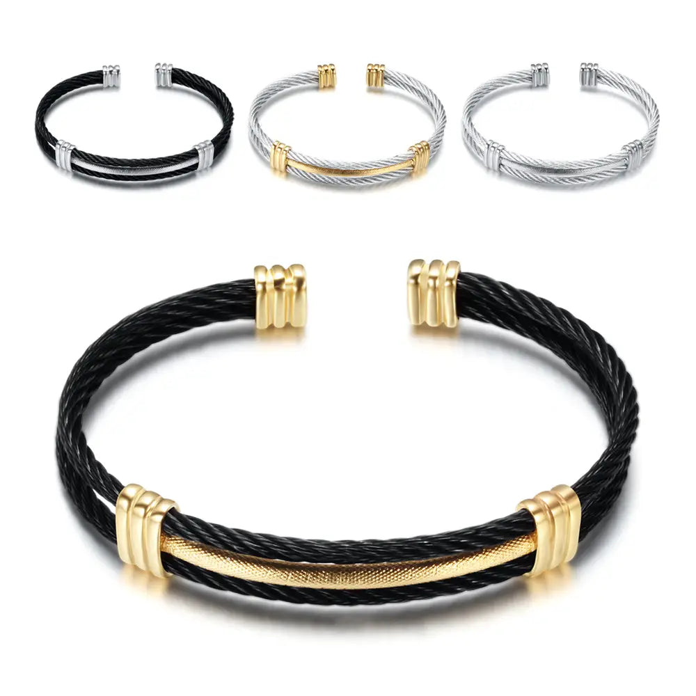 Premium Gold & Silver Braided Bracelet for Women