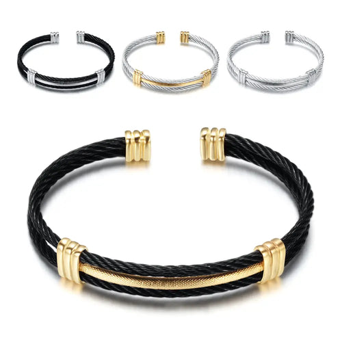Premium Gold & Silver Braided Bracelet for Women