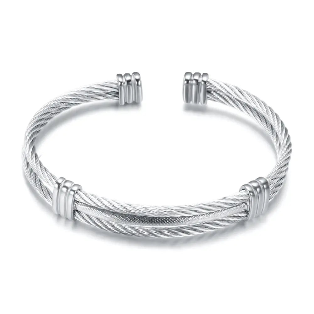 Premium Gold & Silver Braided Bracelet for Women
