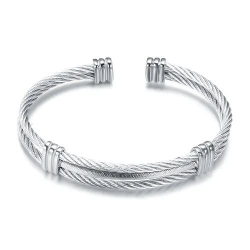 Premium Gold & Silver Braided Bracelet for Women