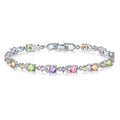 Multicolored Gemstone Bracelet for Women with Gold Plating