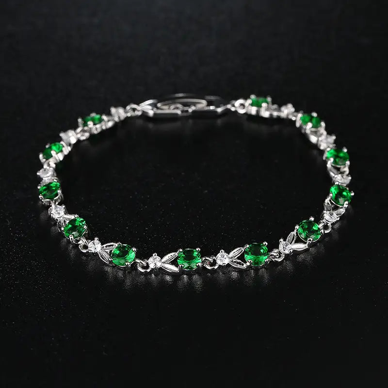 Multicolored Gemstone Bracelet for Women with Gold Plating