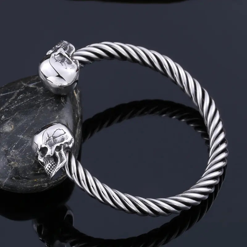 Skull Tied Bracelet Titanium Steel for Men