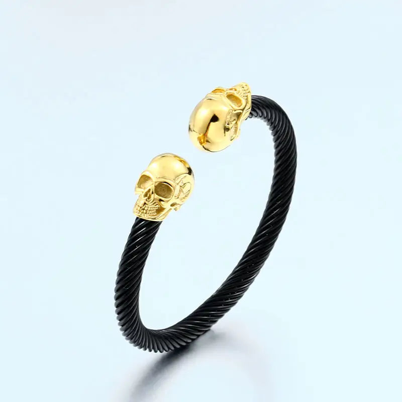 Skull Tied Bracelet Titanium Steel for Men