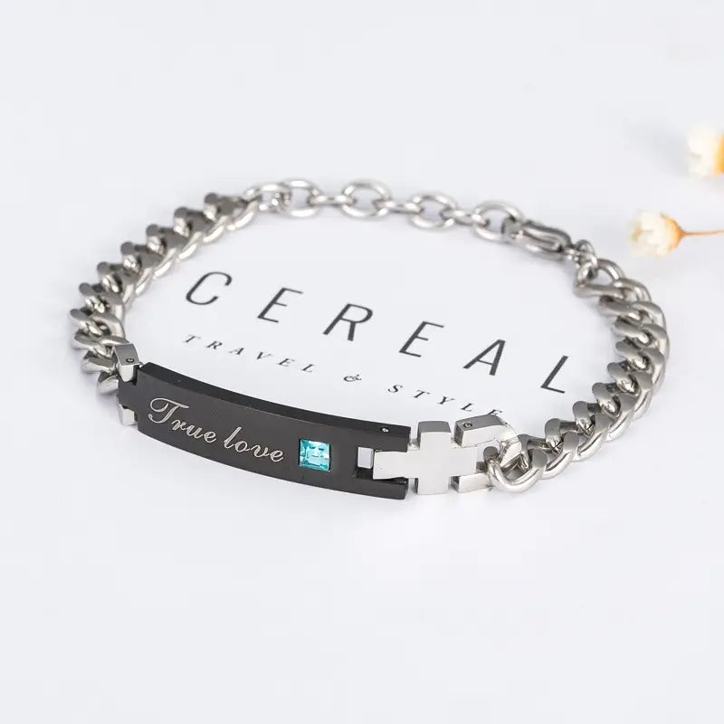 True Love Titanium Steel Bracelet for Couples