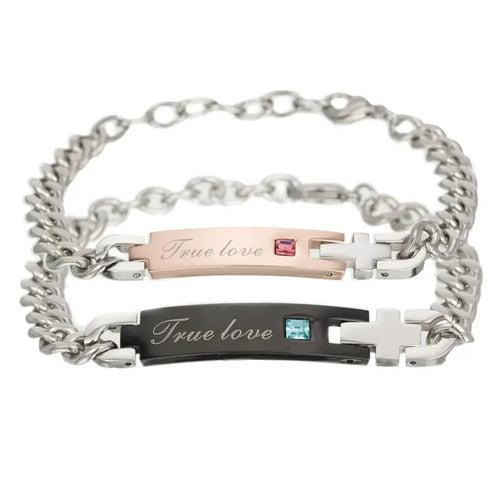 True Love Titanium Steel Bracelet for Couples